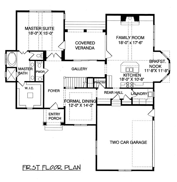 Craftsman Level One of Plan 53806