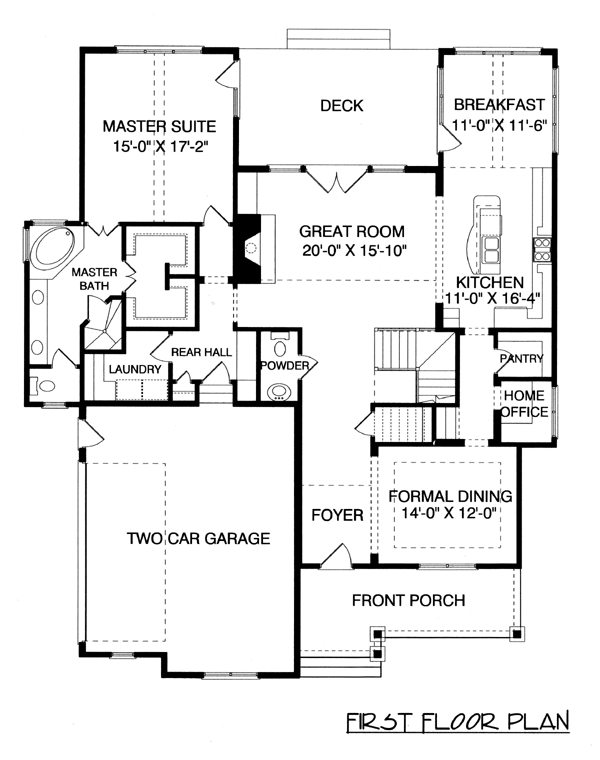 Craftsman Level One of Plan 53808