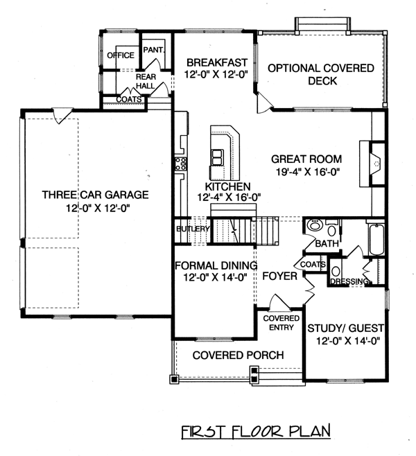 Craftsman Level One of Plan 53809