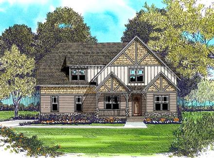 Craftsman Elevation of Plan 53809