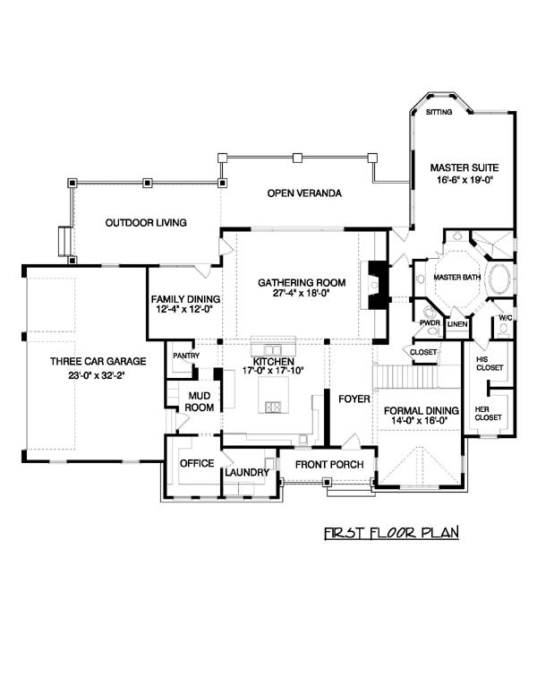 European Tudor Level One of Plan 53825