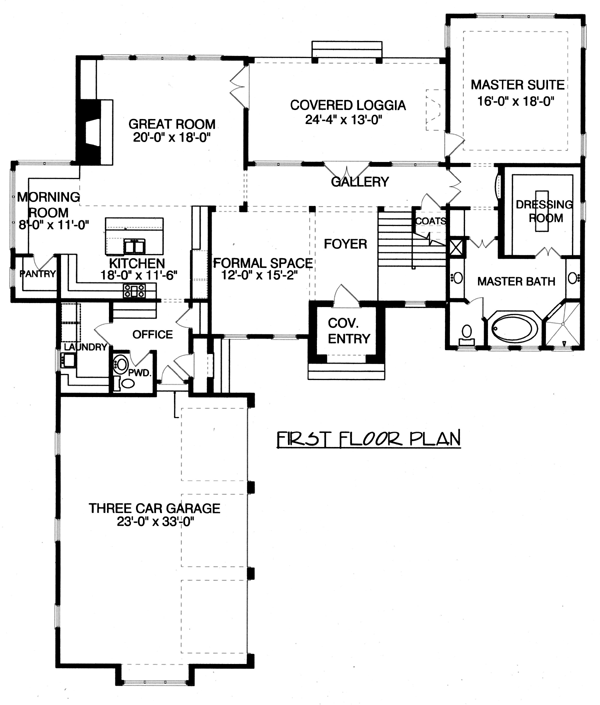 Craftsman Level One of Plan 53828