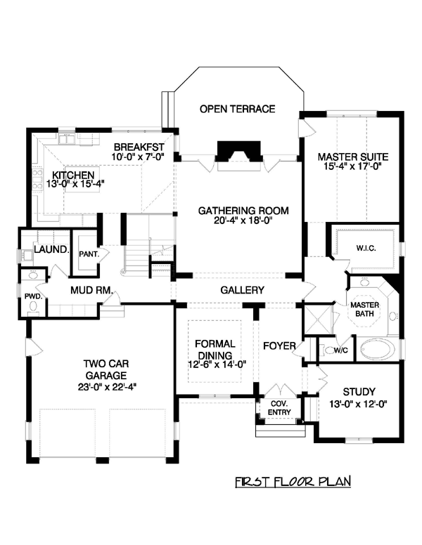 European Tudor Level One of Plan 53829