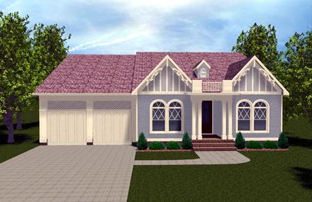 Farmhouse Victorian Elevation of Plan 53833