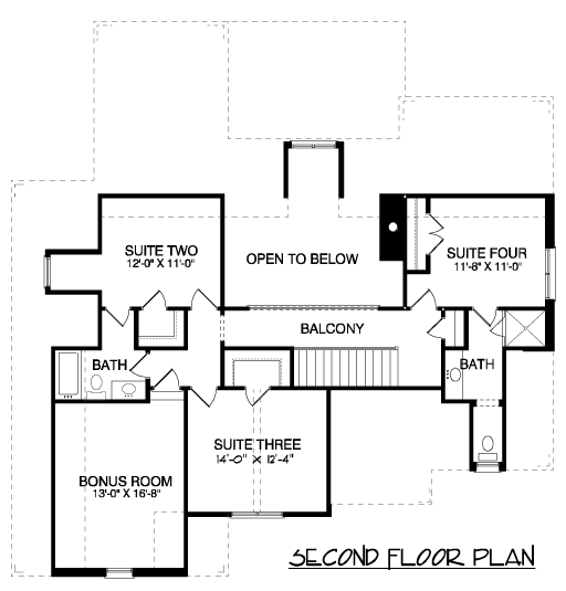 Country Tudor Level Two of Plan 53841