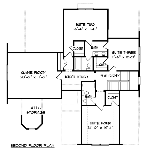 Farmhouse Victorian Level Two of Plan 53847