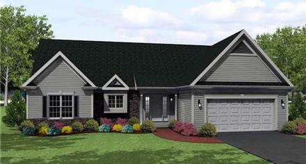 Ranch Elevation of Plan 54089