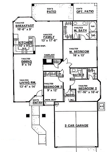 Southwest Level One of Plan 54605