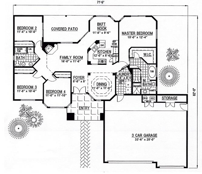 Southwest Level One of Plan 54609