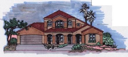 Mediterranean Elevation of Plan 54610