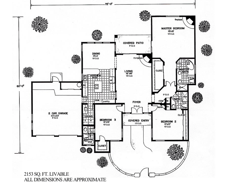 Santa Fe Southwest Level One of Plan 54614