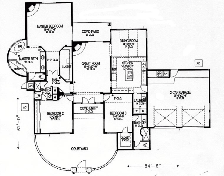 Santa Fe Southwest Level One of Plan 54618