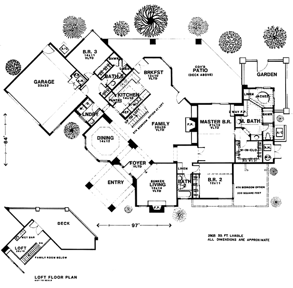 Southwest Level One of Plan 54639