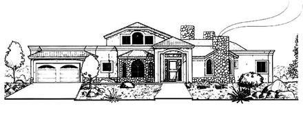 Southwest Elevation of Plan 54639