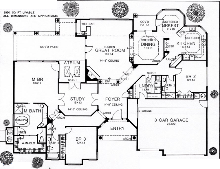 Southwest Level One of Plan 54641