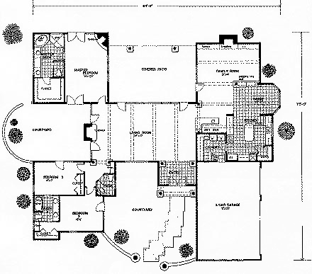 House Plan 54644 First Level Plan