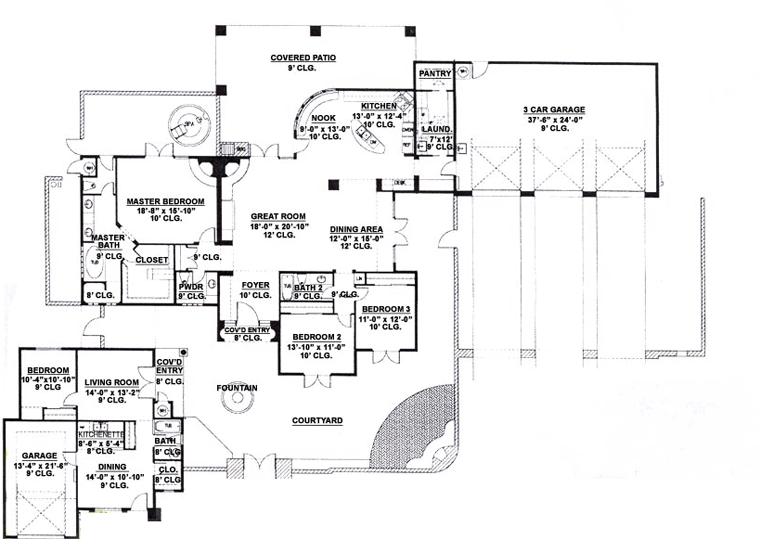 Southwest Level One of Plan 54650