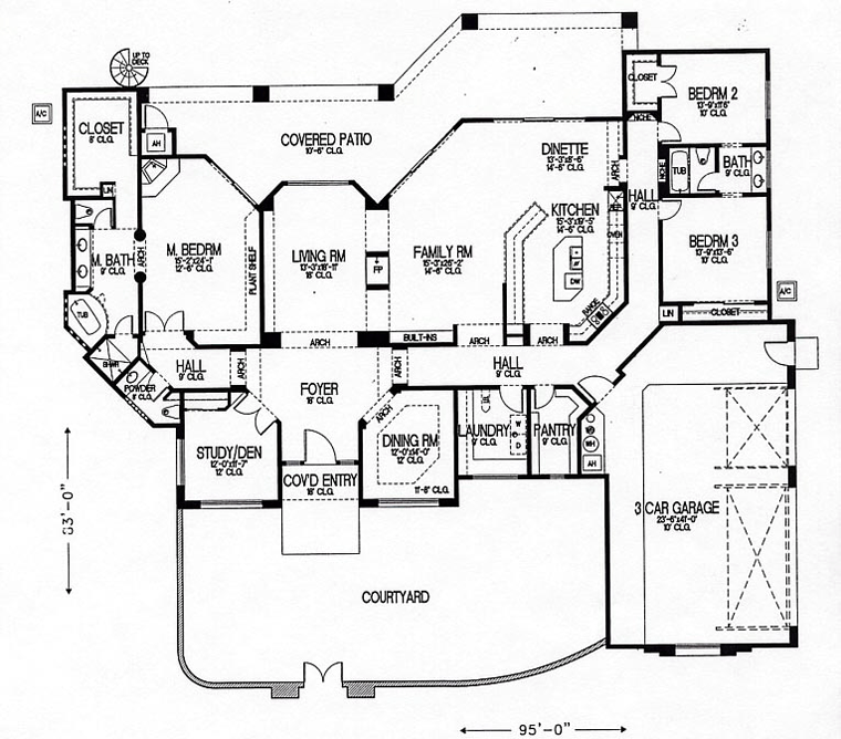 Santa Fe Southwest Level One of Plan 54661