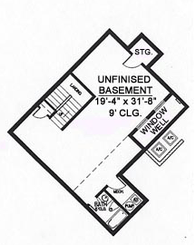 Southwest Lower Level of Plan 54670