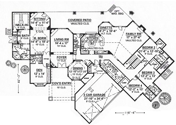 Southwest Level One of Plan 54670