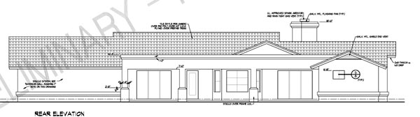 Contemporary Southwest Rear Elevation of Plan 54679