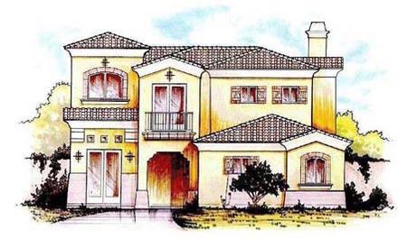 Mediterranean Elevation of Plan 54681