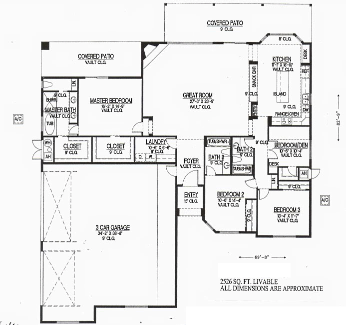Contemporary Southwest Level One of Plan 54686