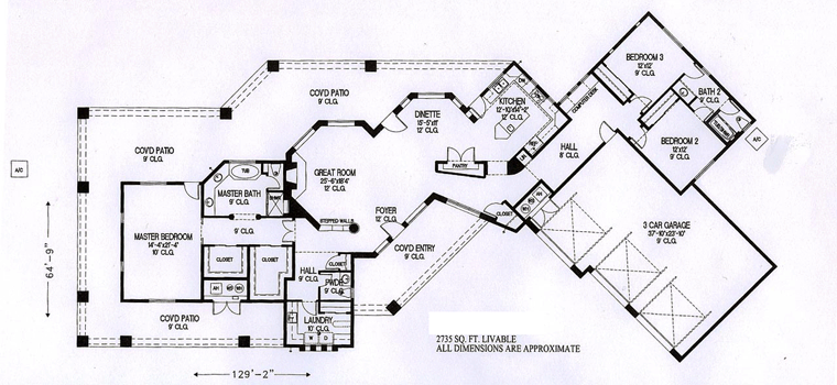 House Plan 54689 Level One