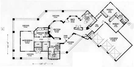 House Plan 54689 First Level Plan