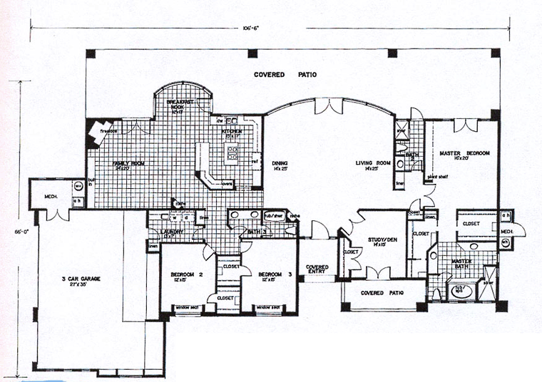 Contemporary Southwest Level One of Plan 54699