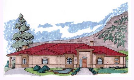 Mediterranean Elevation of Plan 54707