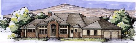 Mediterranean Elevation of Plan 54708
