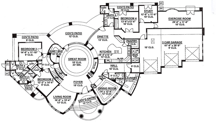 Contemporary Level One of Plan 54717