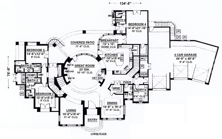 Southwest Level One of Plan 54718