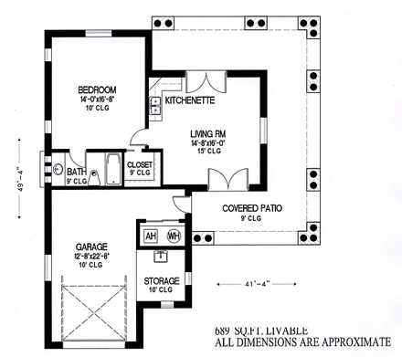 House Plan 54721 First Level Plan