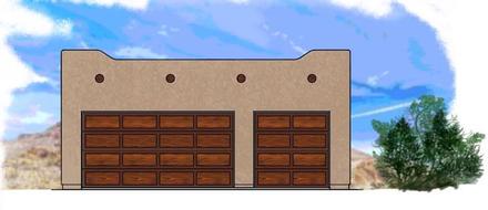 Garage Plan 54780 - 3 Car Garage Elevation