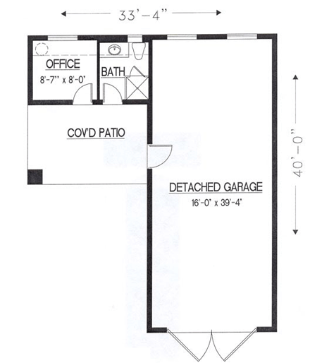 Garage Plan 54795 - 2 Car Garage First Level Plan