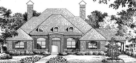 House Plan 54815 Elevation