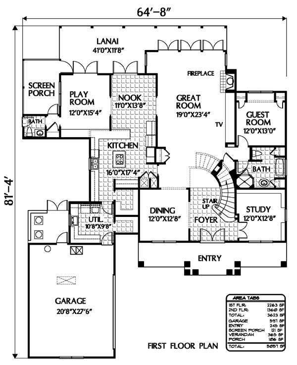 Colonial Mediterranean Level One of Plan 54817