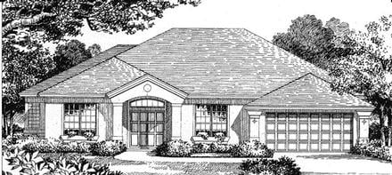 House Plan 54818 Elevation