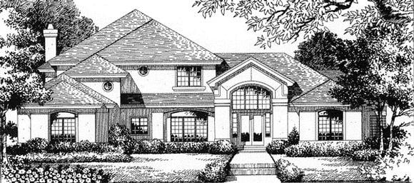 House Plan 54828 Elevation