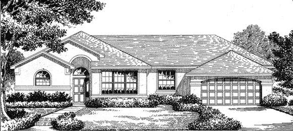 House Plan 54831 Elevation