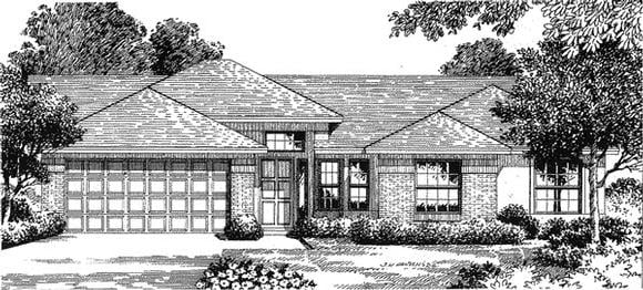 House Plan 54842 Elevation