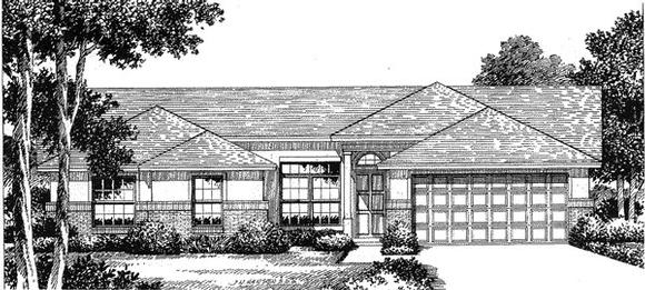 House Plan 54845 Elevation