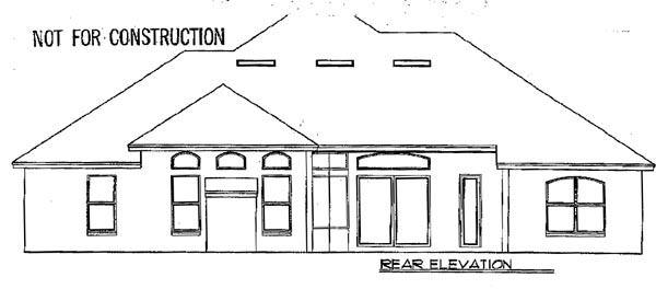 Florida Rear Elevation of Plan 54847