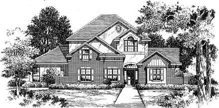 House Plan 54852 Elevation