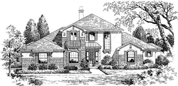 House Plan 54855 Elevation