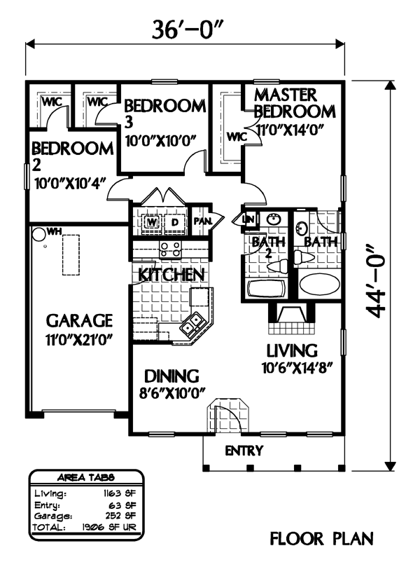 Craftsman Level One of Plan 54860