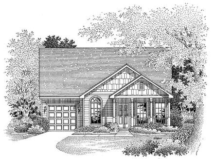 Craftsman Elevation of Plan 54860