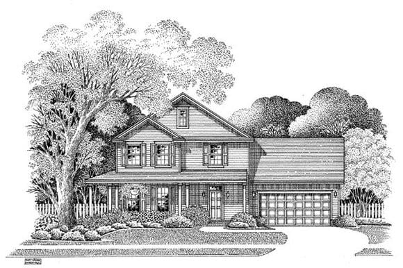 House Plan 54863 Elevation